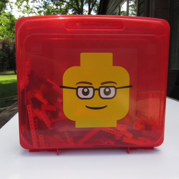 Lego Vintage Red Storage Case L:13" x W:13" x H:3" - Picture 1 of 8